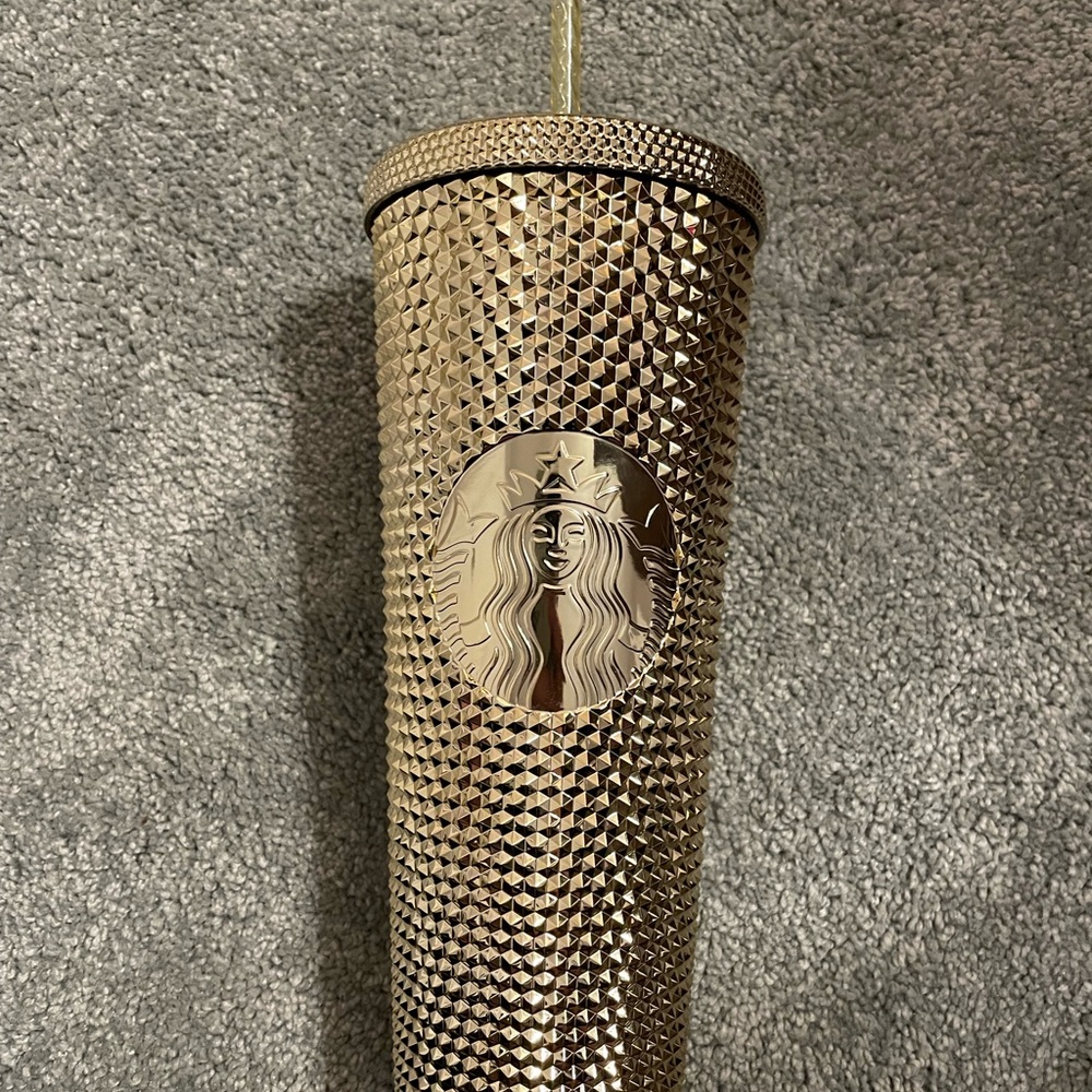 Starbucks Gold Bling Studded Tumbler 24 oz Brand New